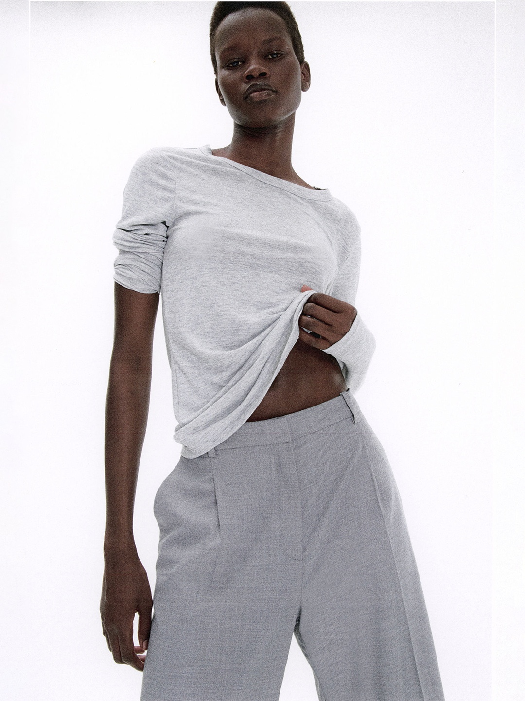 

H&M Jersey Top, Grey