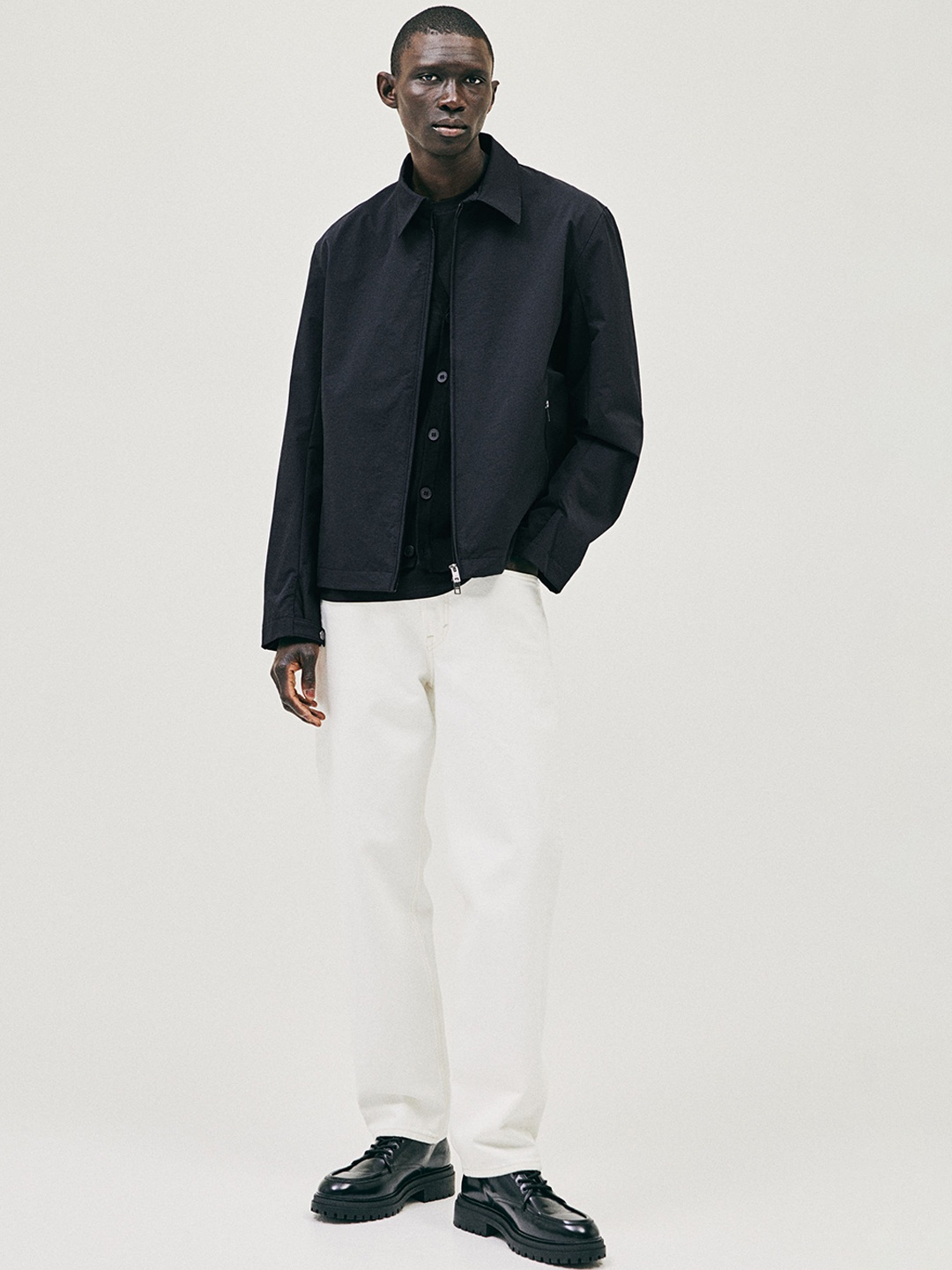 

H&M Regular Fit Nylon Jacket, Black
