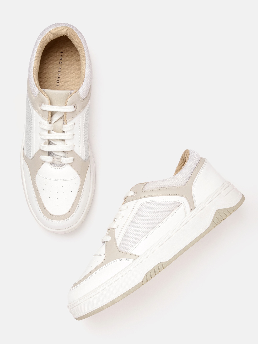 

Lino Perros Women Colourblocked Sneakers, White