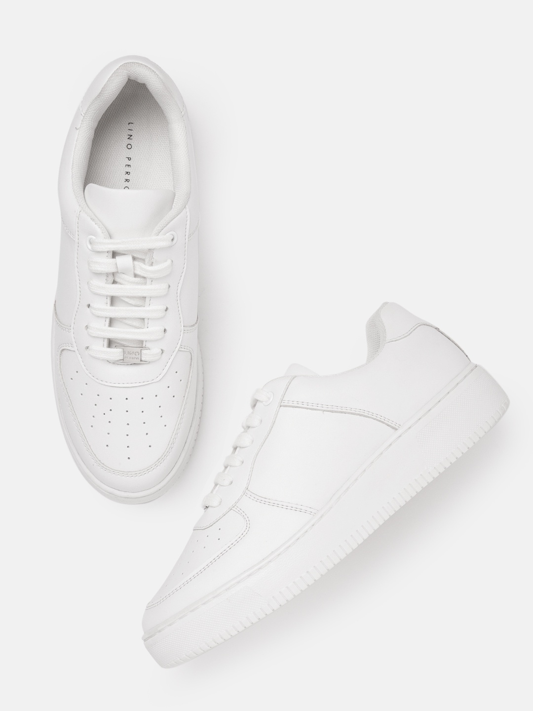 

Lino Perros Women Perforated Sneakers, White