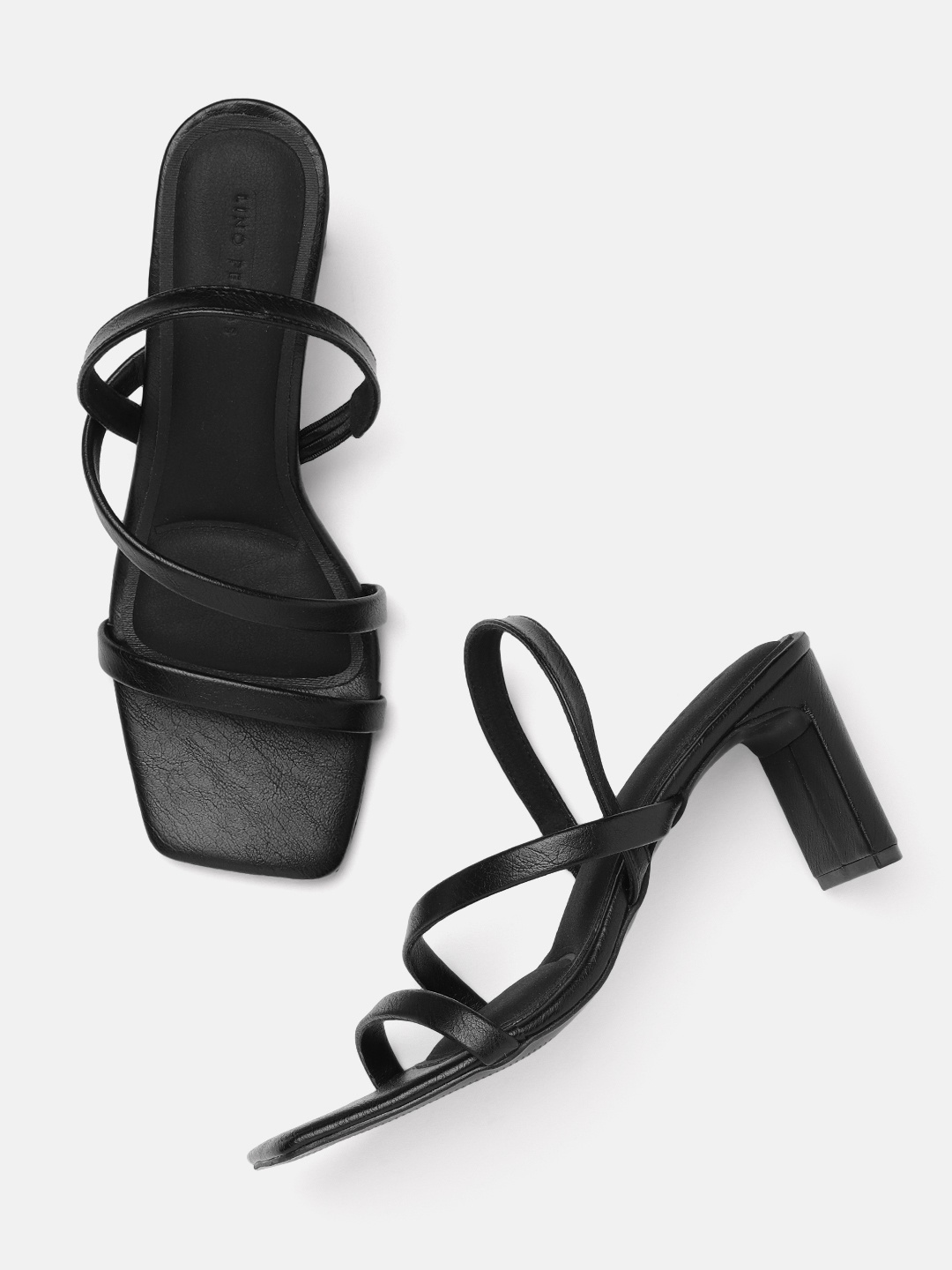 

Lino Perros Open Toe Block Heel, Black