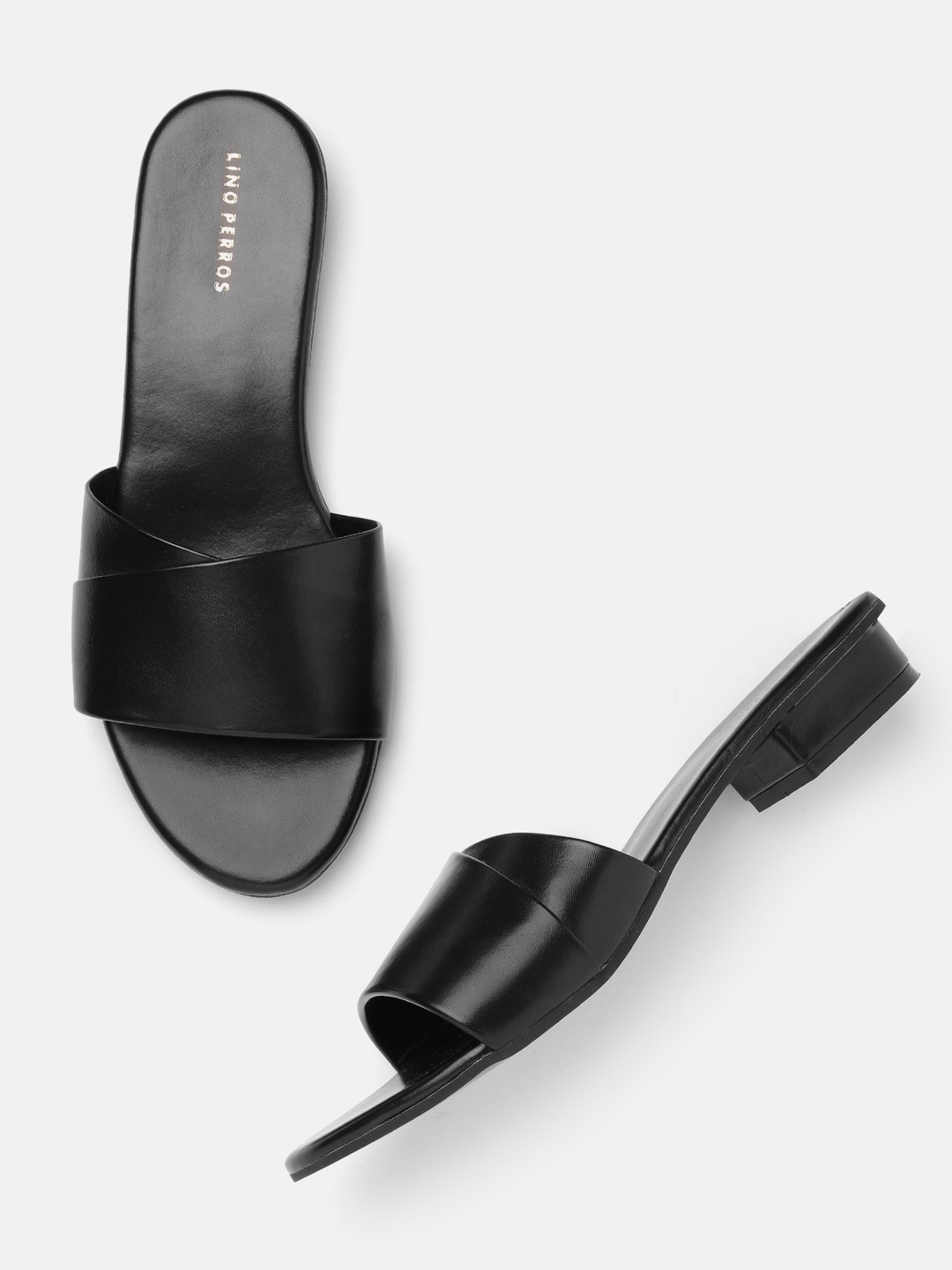 

Lino Perros Women Open Toe Flats, Black