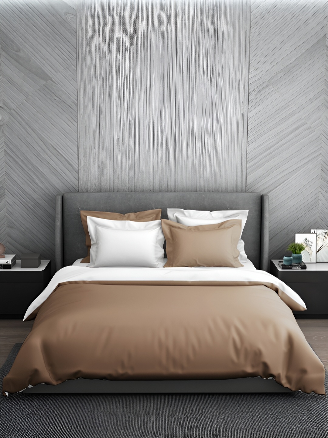 

SPACES Hygro Hygro Brown & White Pure Cotton AC Room 350 GSM Double Bed Quilt