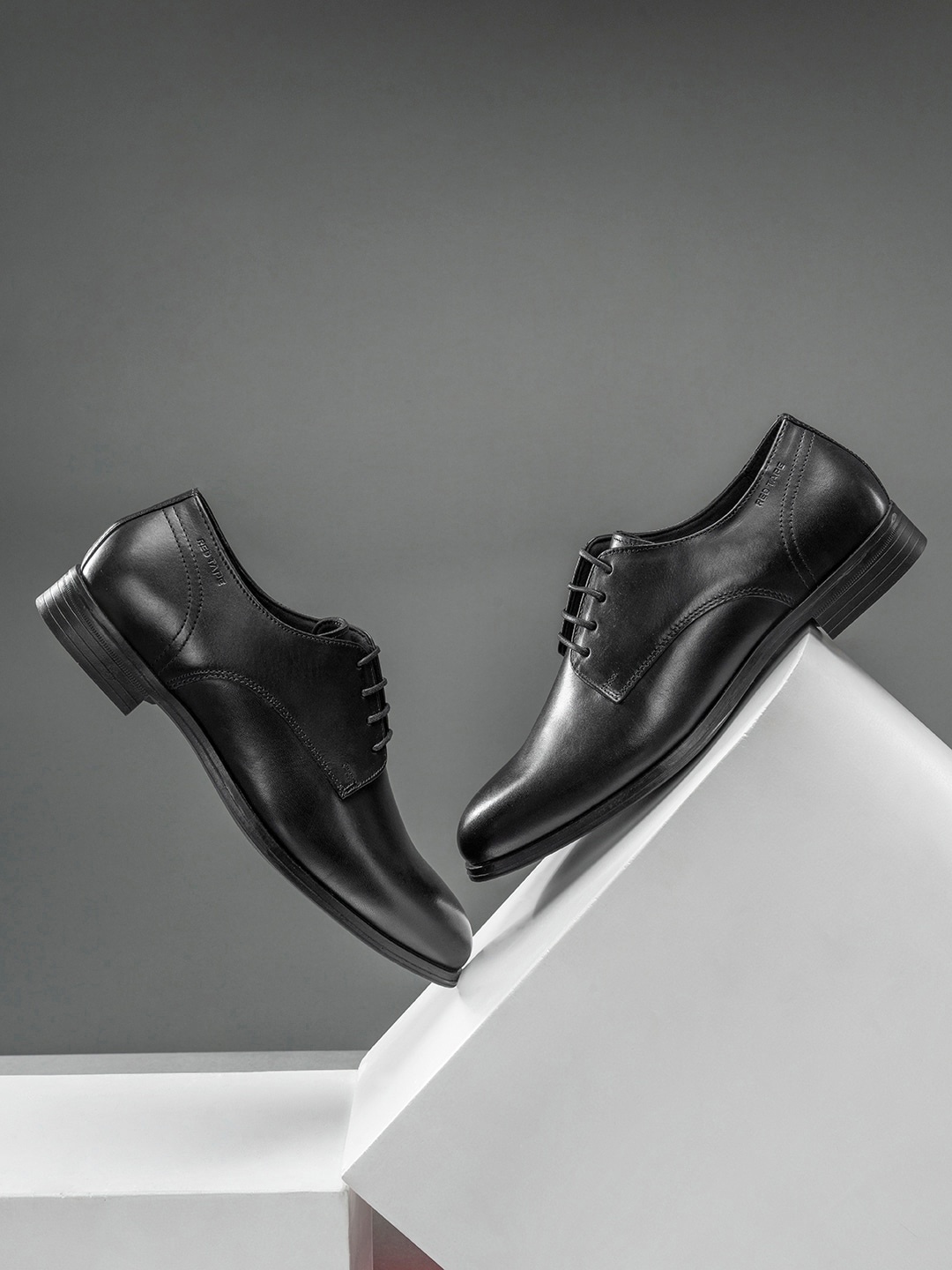 

Red Tape Men Leather Formal Derbys, Black