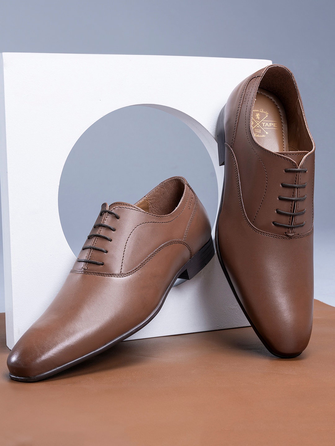 

Red Tape Men Leather Formal Derbys, Brown