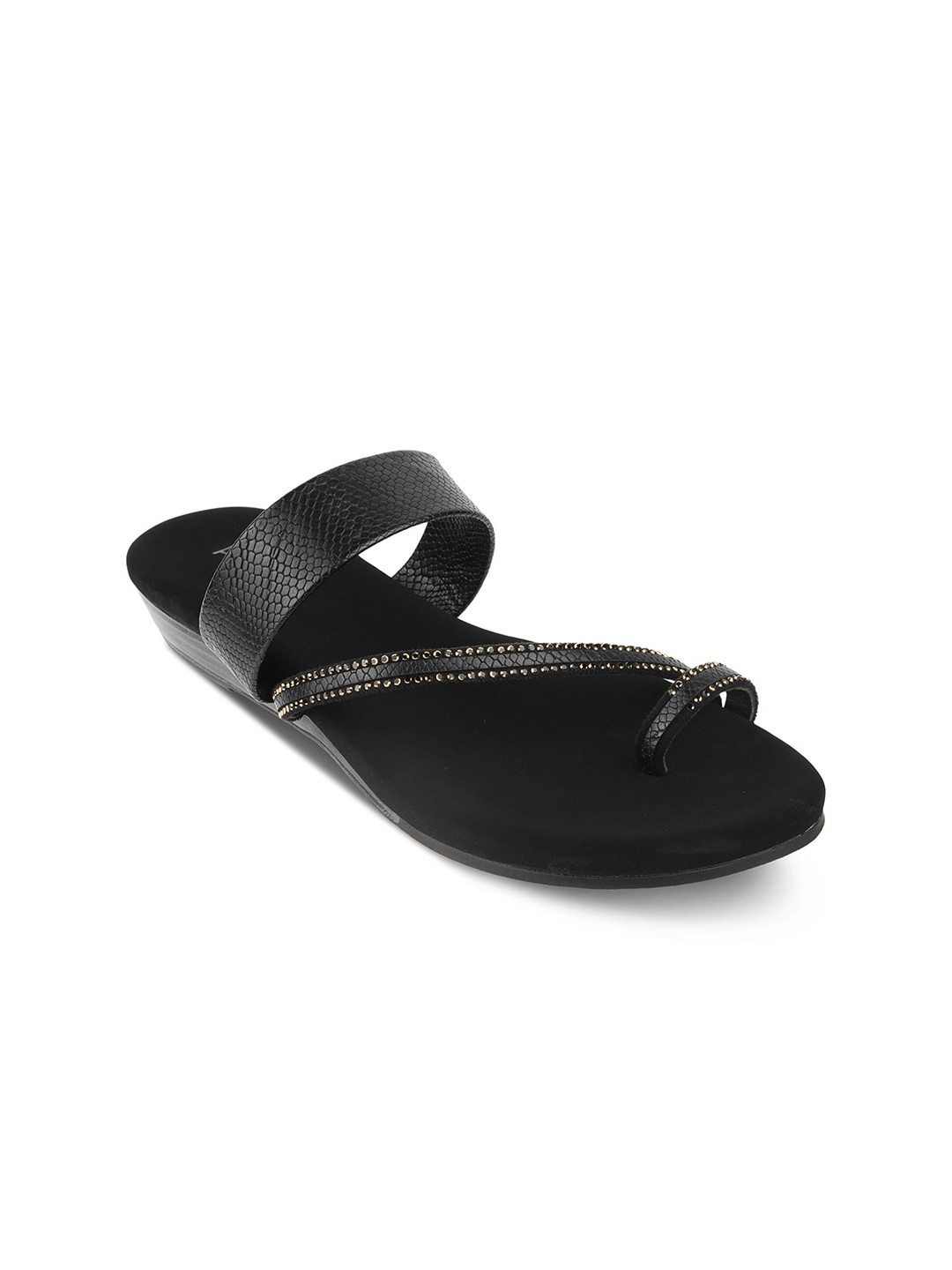 

LEMON & PEPPER No Back Strap One Toe Flats, Black