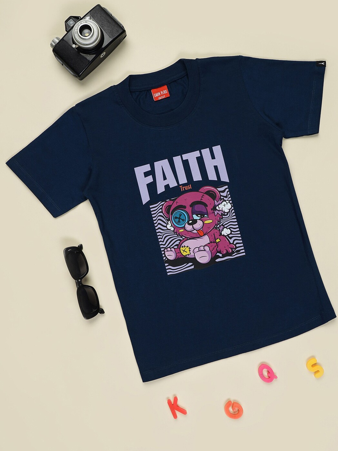 

Gavin Paris Boys Graphic Printed Pure Cotton T-shirt, Blue