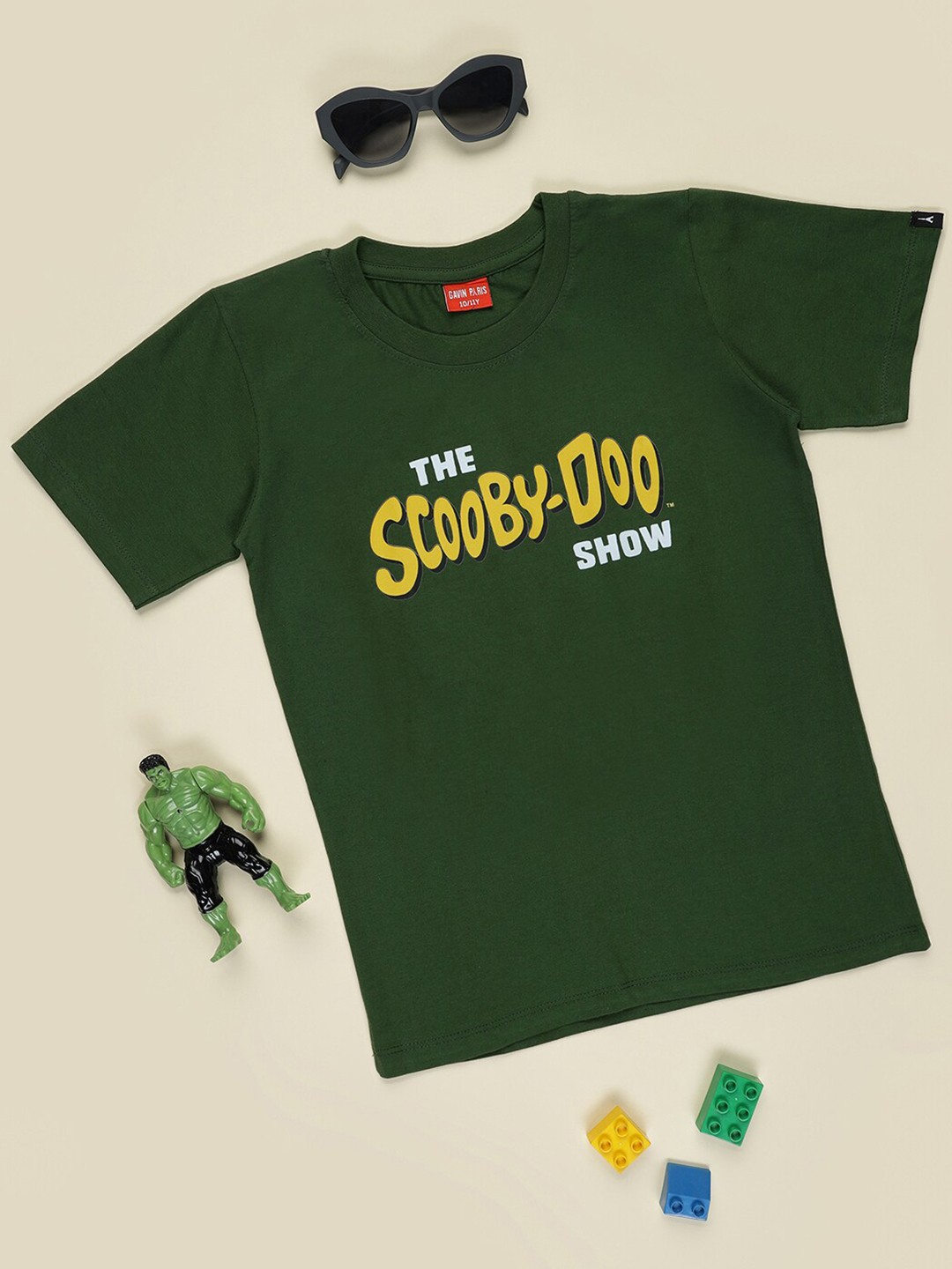 

Gavin Paris Boys Typography Printed Pure Cotton T-shirt, Green