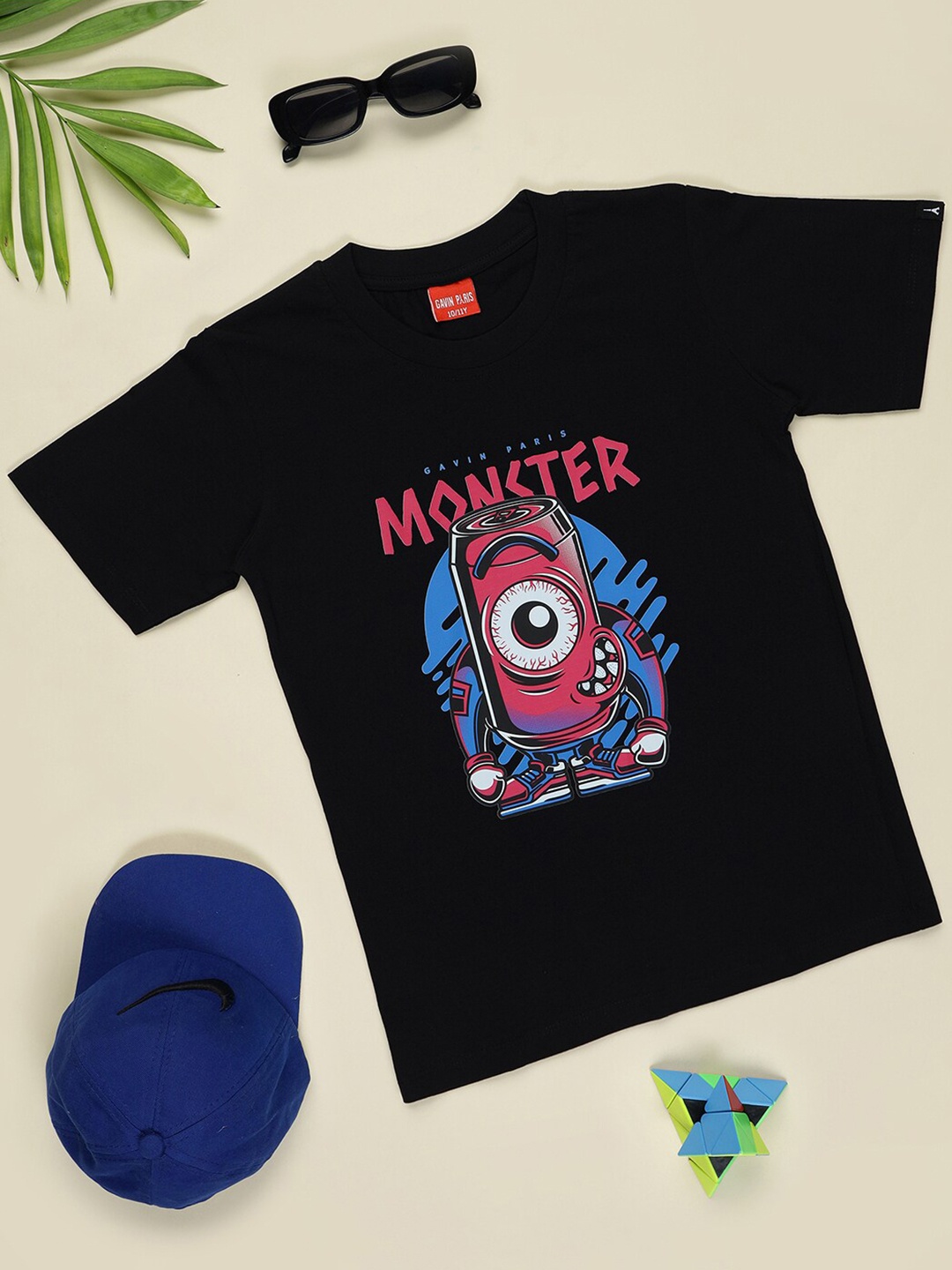 

Gavin Paris Boys Monster High Printed Pure Cotton Bio Finish T-shirt, Black