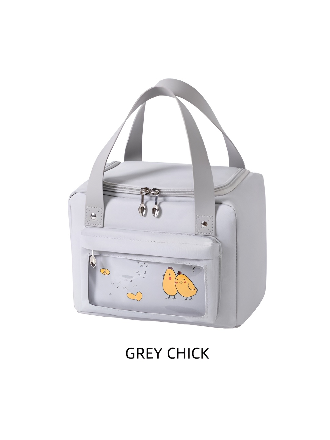 

Kuber Industries Unisex Printed Insulated Lunch bags, Grey