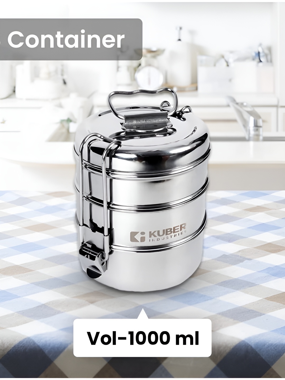 

Kuber Industries Silver-Toned Fabric Lunch Box
