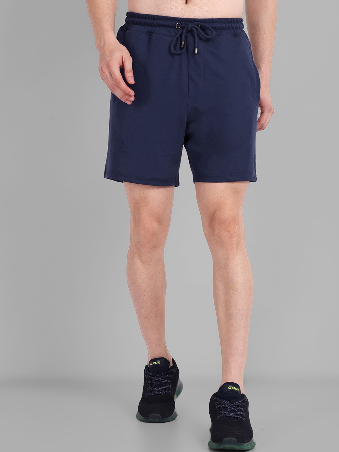 

TOMHIDDLE Men Bio Washed Sports Shorts, Navy blue