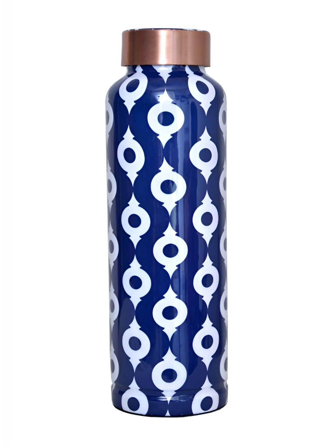 

IMAGO Blue & White Abstract Printed Copper Water Bottle 1L