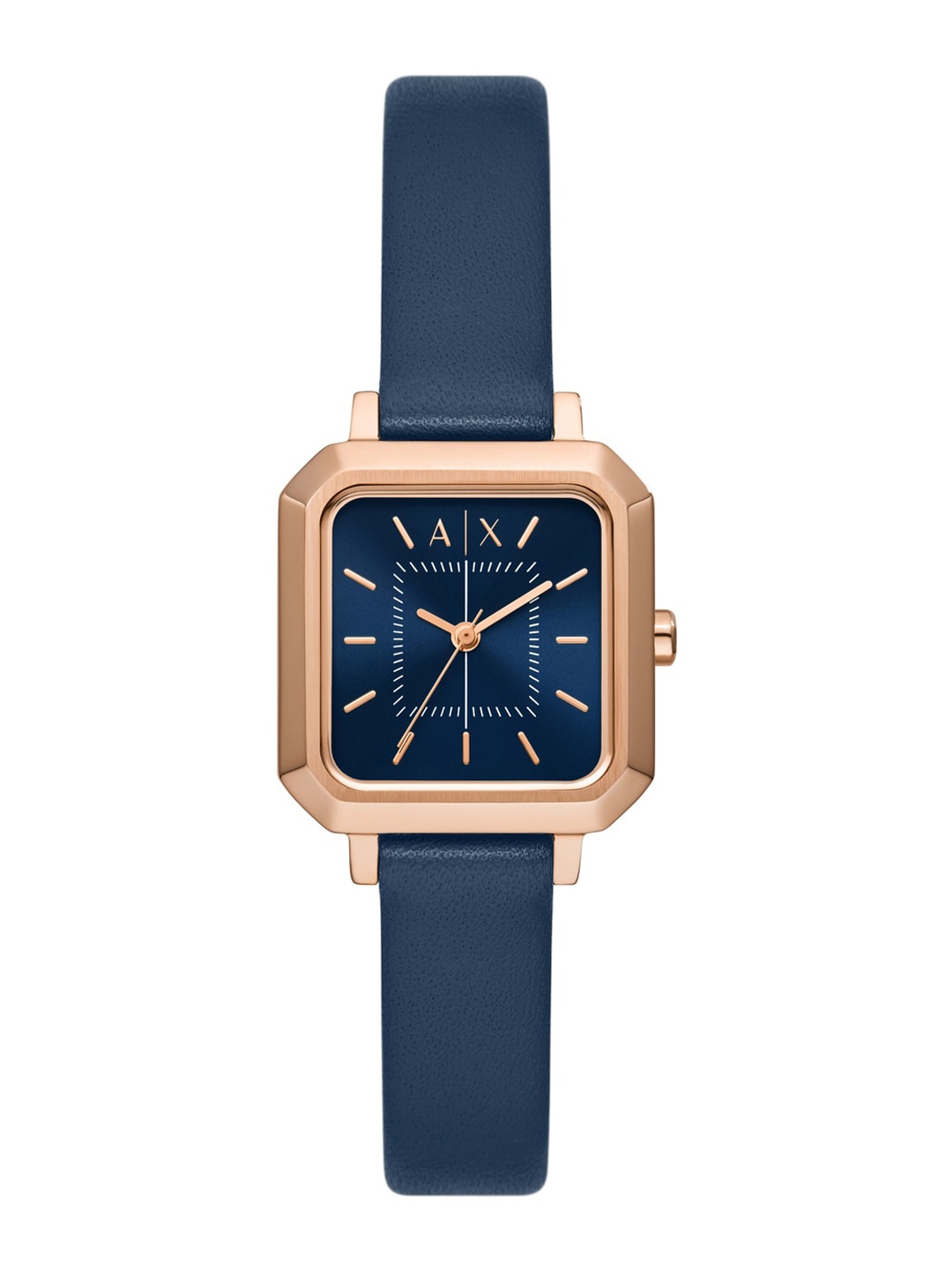 

Armani Exchange Women Textured Dial & Leather Straps Analogue Watch AX5722, Blue