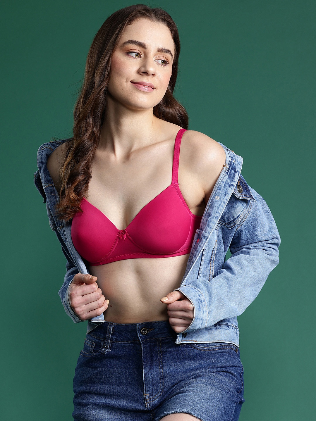 

DressBerry Full Coverage Lightly Padded Bra DB-BRA-4047-1, Magenta