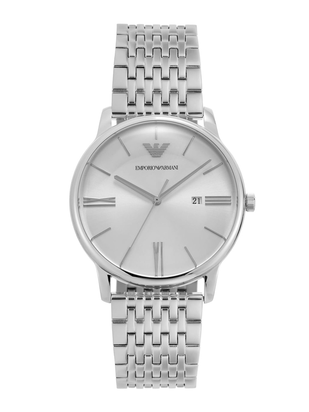 

Emporio Armani Men Stainless Steel Bracelet Style Straps Analogue Watch AR11599, Silver