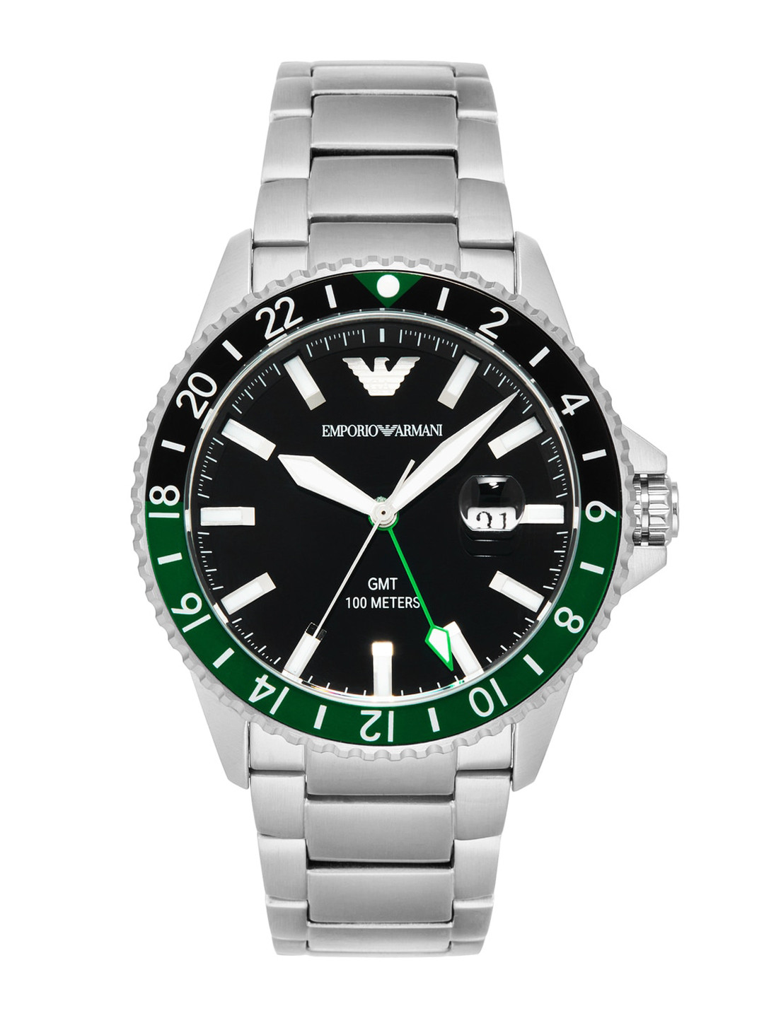 

Emporio Armani Men Stainless Steel Bracelet Style Straps Analogue Watch AR11589, Silver