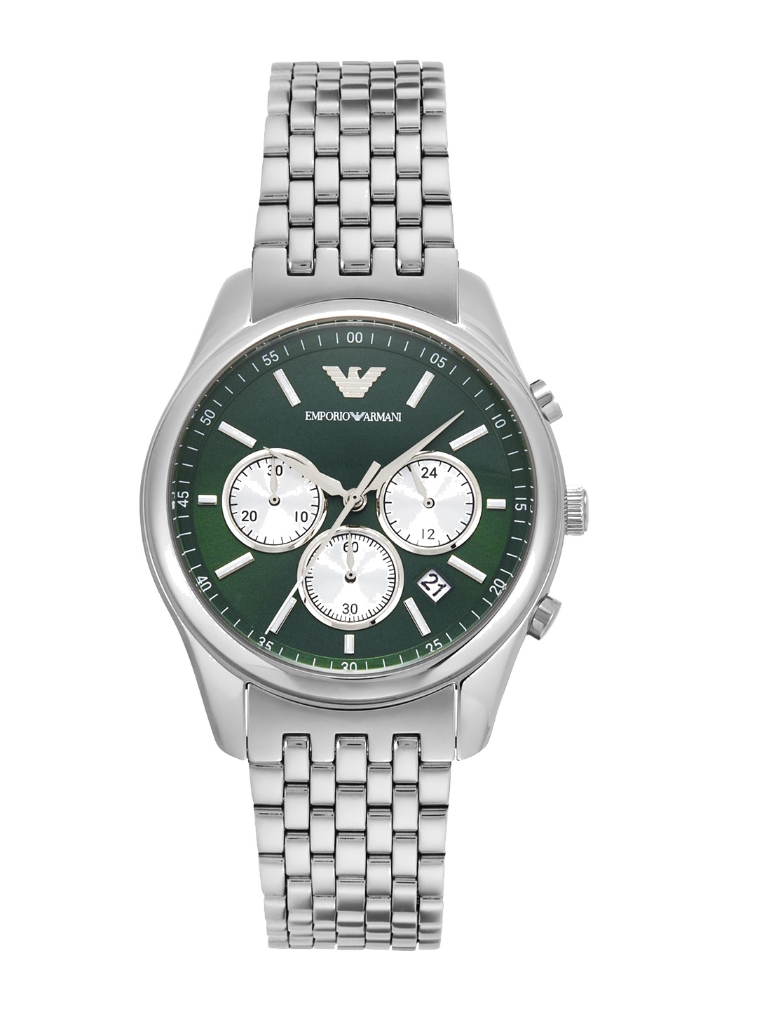 

Emporio Armani Men Stainless Steel Bracelet Style Straps Analogue Watch AR11581, Green