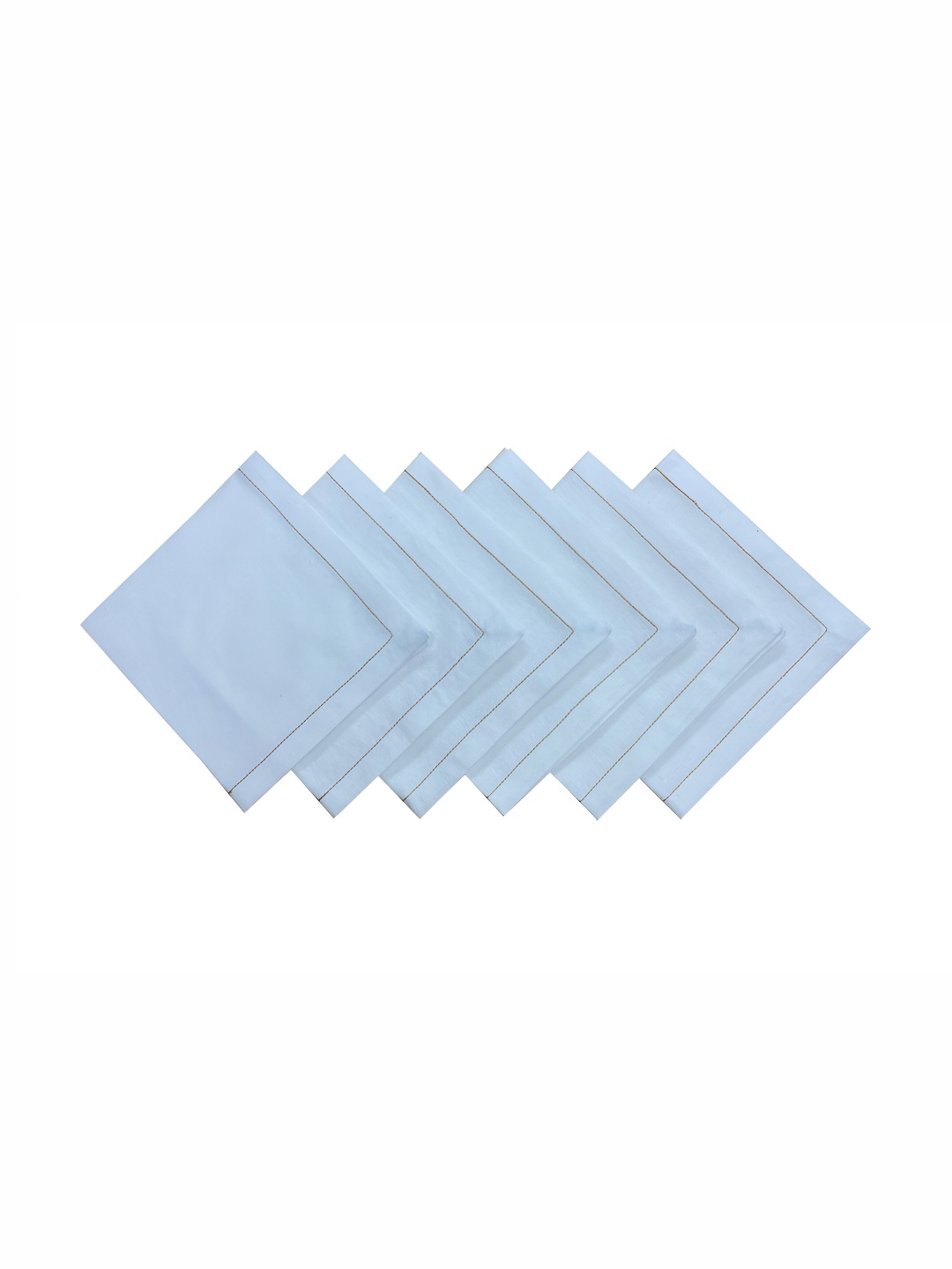 

FOVEROS White 6 Pieces Cotton Mitered Corners Table Napkins