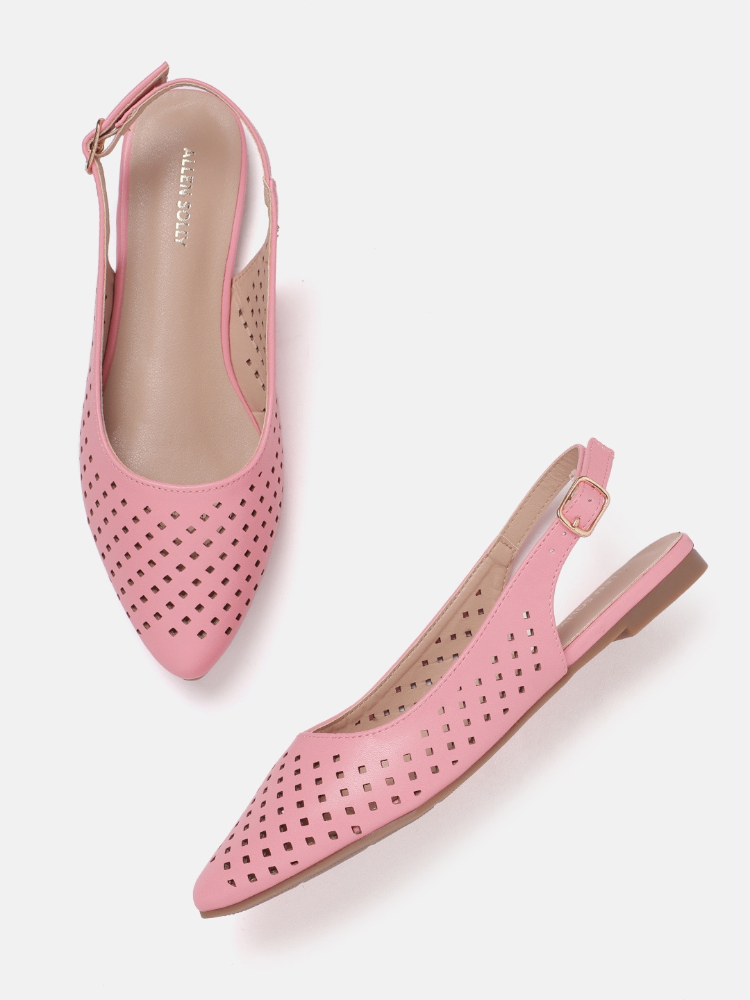 

Allen Solly Women Mules with Laser Cuts, Pink