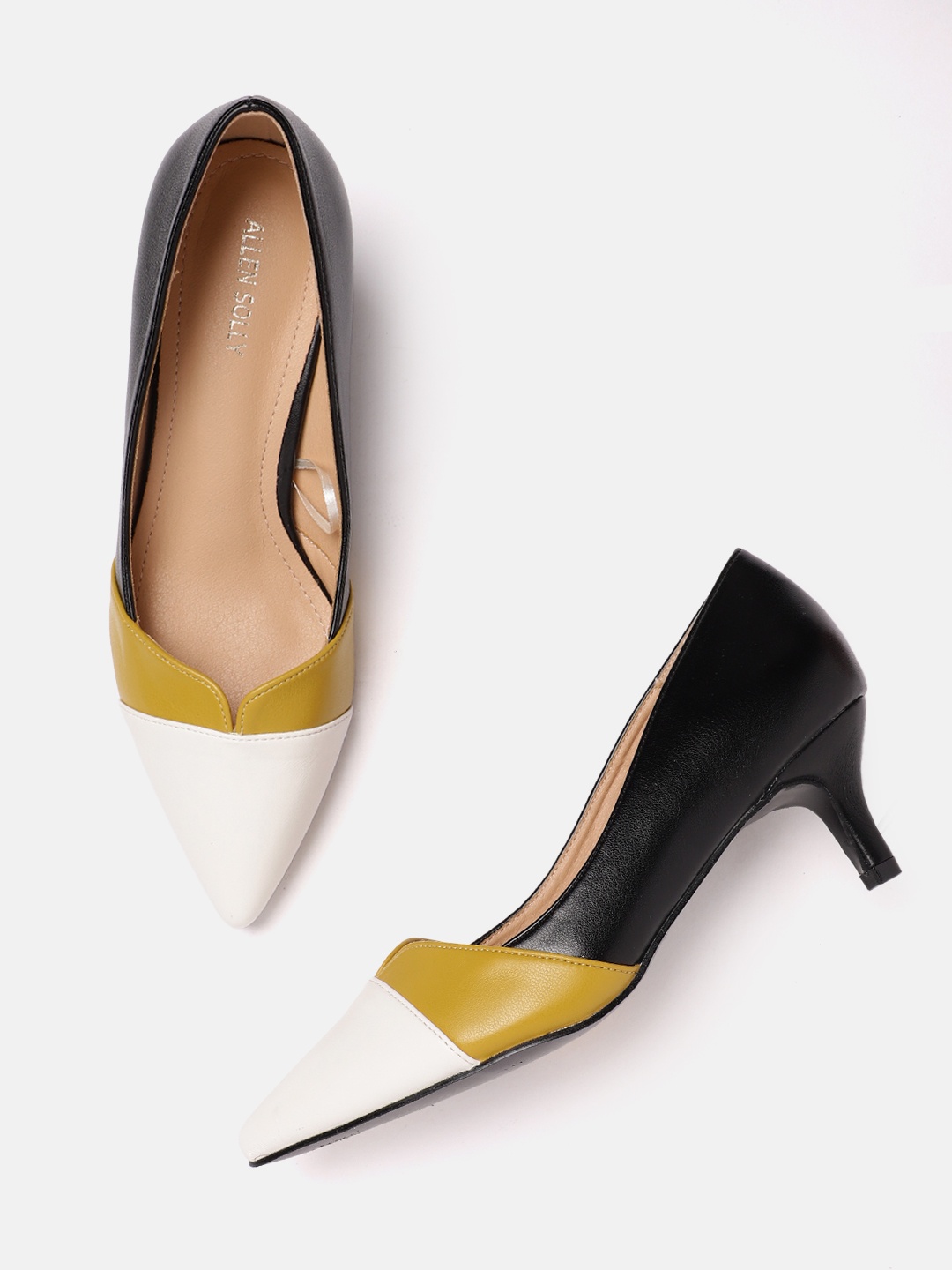 

Allen Solly Women Colourblocked Formal Kitten Pumps, Black