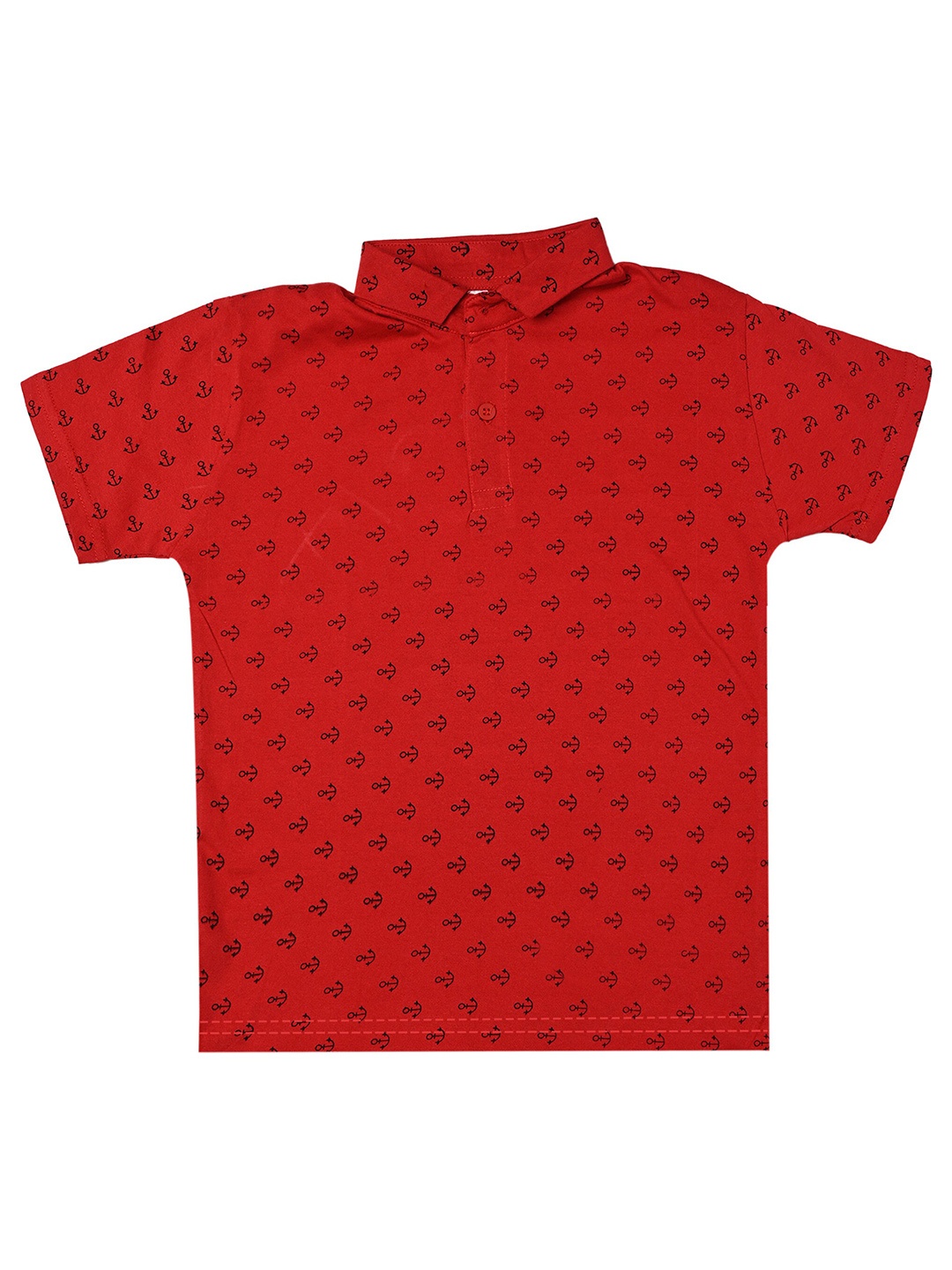

BAESD Boys Conversational Printed Polo Collar T-shirt, Red