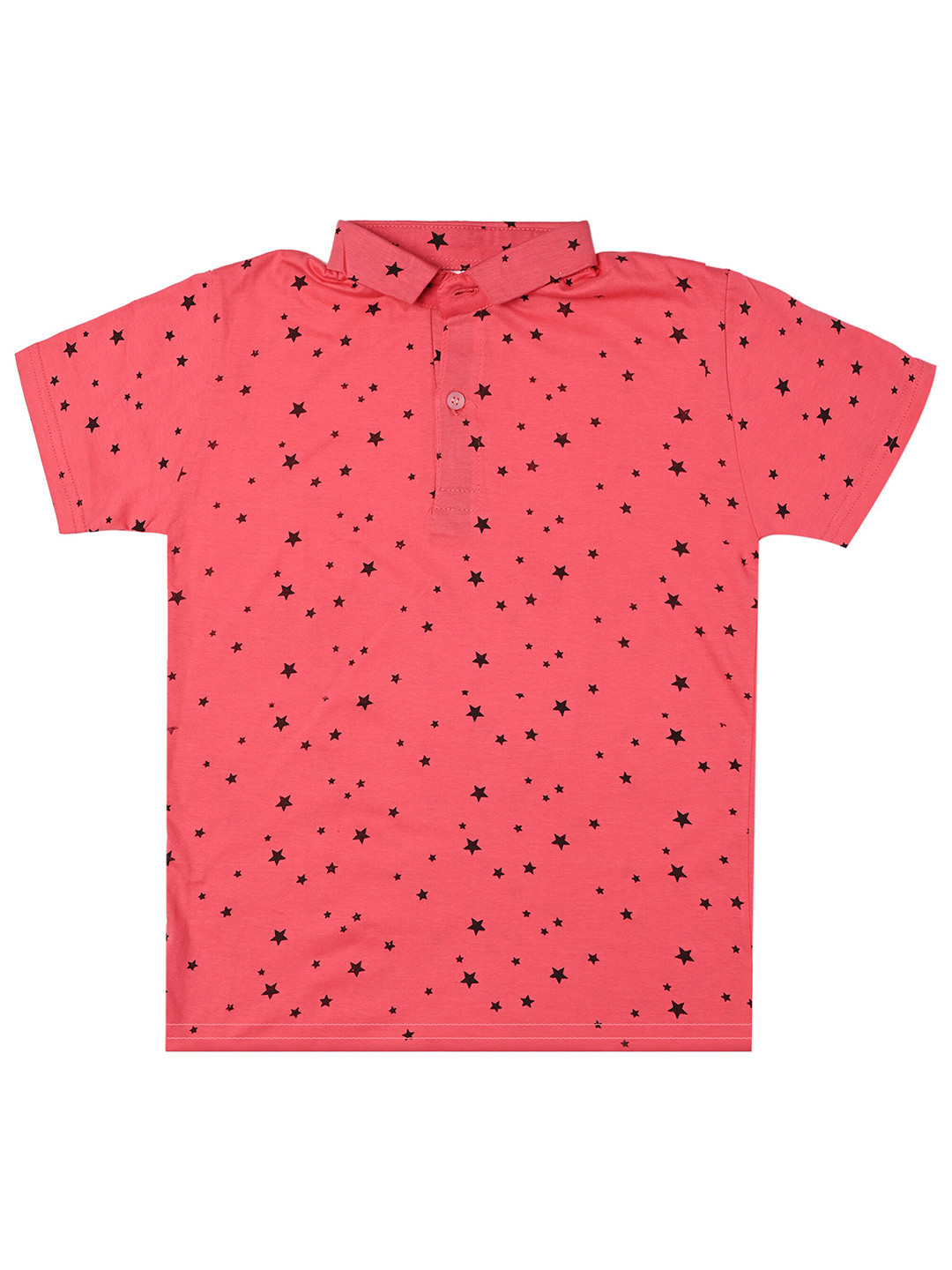 

BAESD Boys Conversational Printed Polo Collar T-shirt, Peach