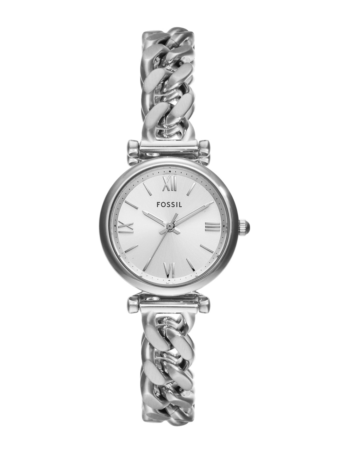 

Fossil Carlie Women Stainless Steel Bracelet Style Straps Analogue Watch ES5331, Silver