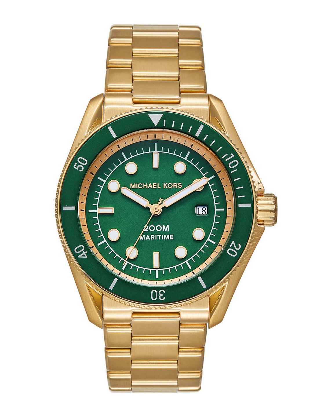 

Michael Kors Men Stainless Steel Bracelet Style Straps Analogue Watch MK9162, Green