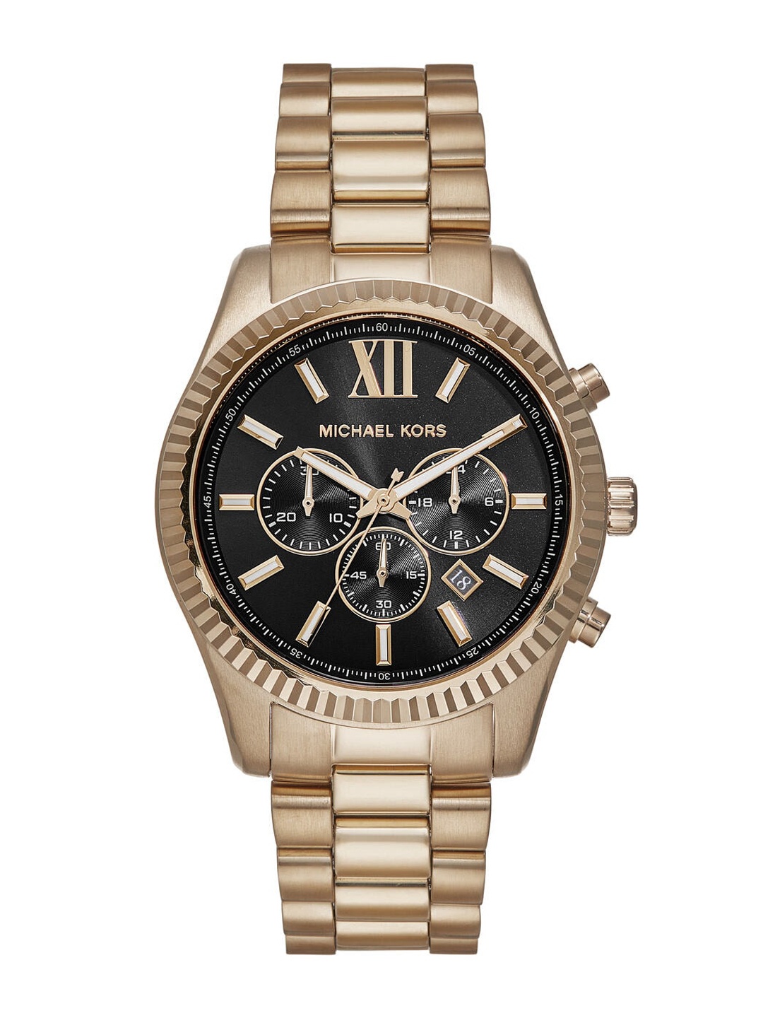 

Michael Kors Men Textured Dial & Stainless Steel Straps Analogue Watch MK9155, Gold