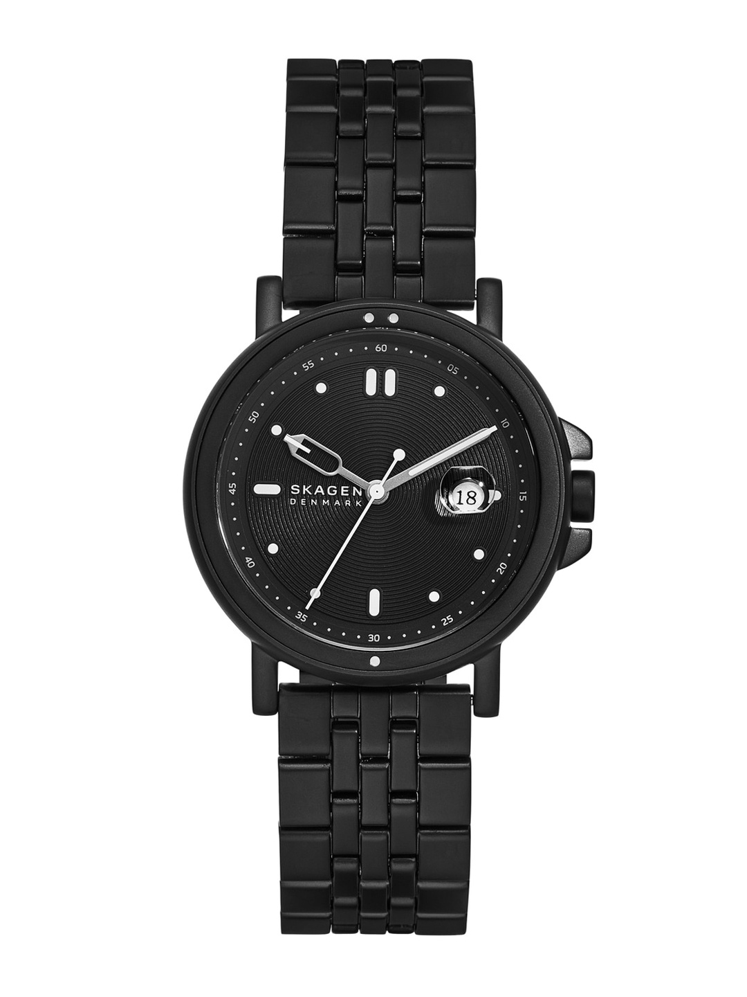 

SKAGEN Men Textured Dial & Stainless Steel Straps Analogue Watch SKW6920, Black