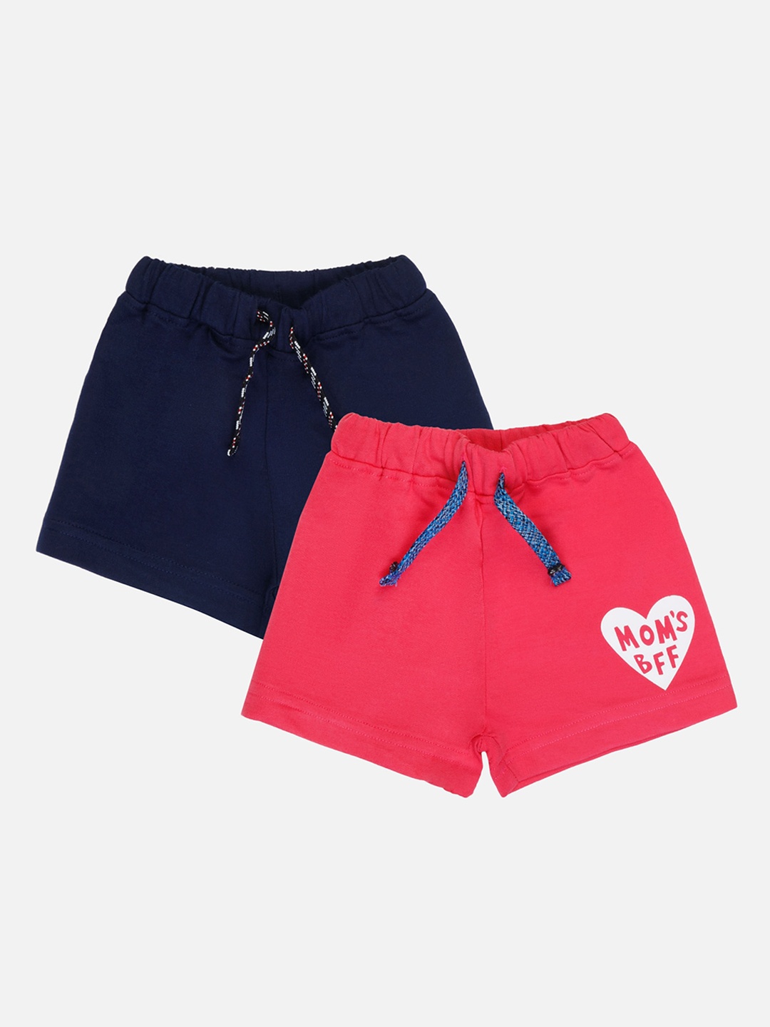 

Bodycare Kids Girls Pack Of 2 Mid-Rise Cotton Shorts, Navy blue