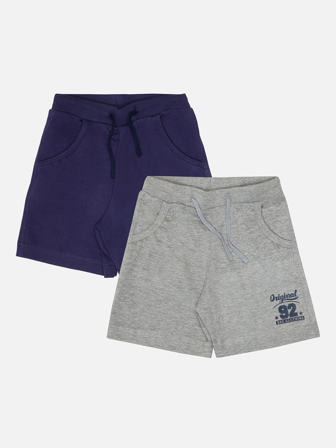 

Bodycare Kids Boys Pack Of 2 Mid-Rise Cotton Shorts, Grey