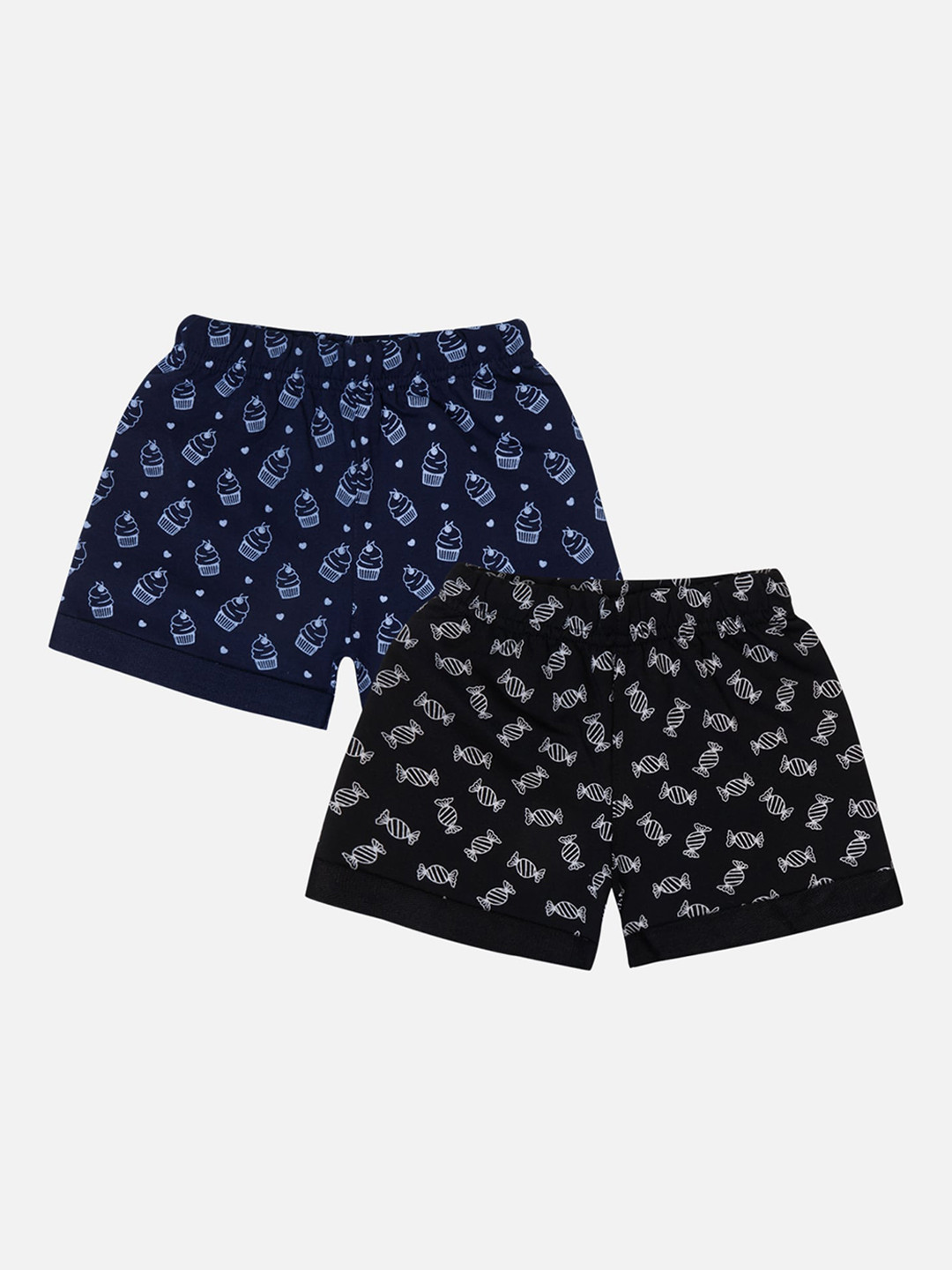 

Bodycare Kids Girls Pack Of 2 Mid-Rise Cotton Shorts, Blue