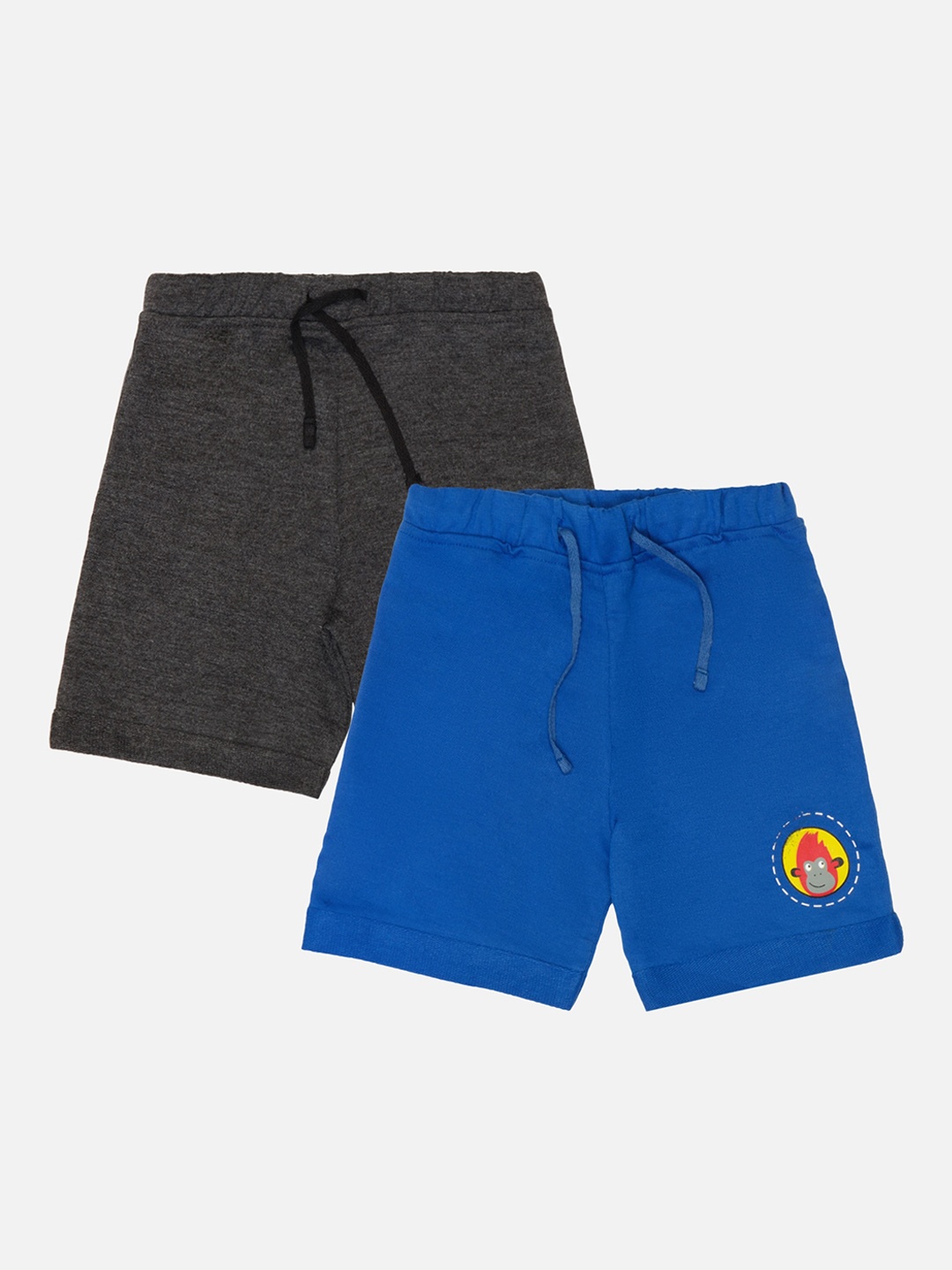 

Bodycare Kids Boys Pack Of 2 Cotton Shorts, Grey melange