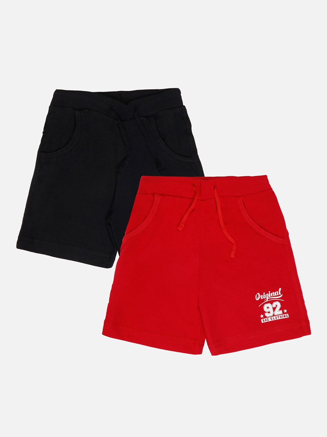 

Bodycare Kids Boys Pack Of 2 Mid-Rise Cotton Shorts, Black