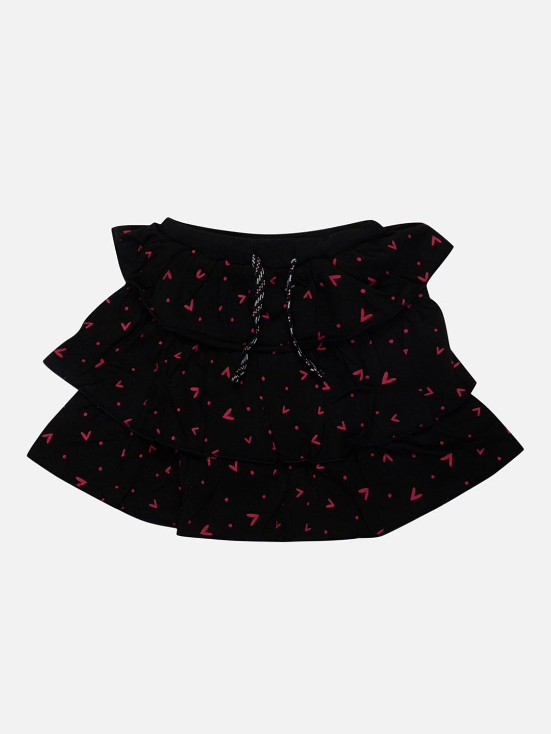 

Bodycare Kids Infant Girls Printed Flared Knee Length Skirt, Black