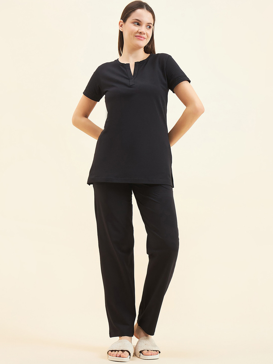 

Sweet Dreams Black Top With Pyjamas