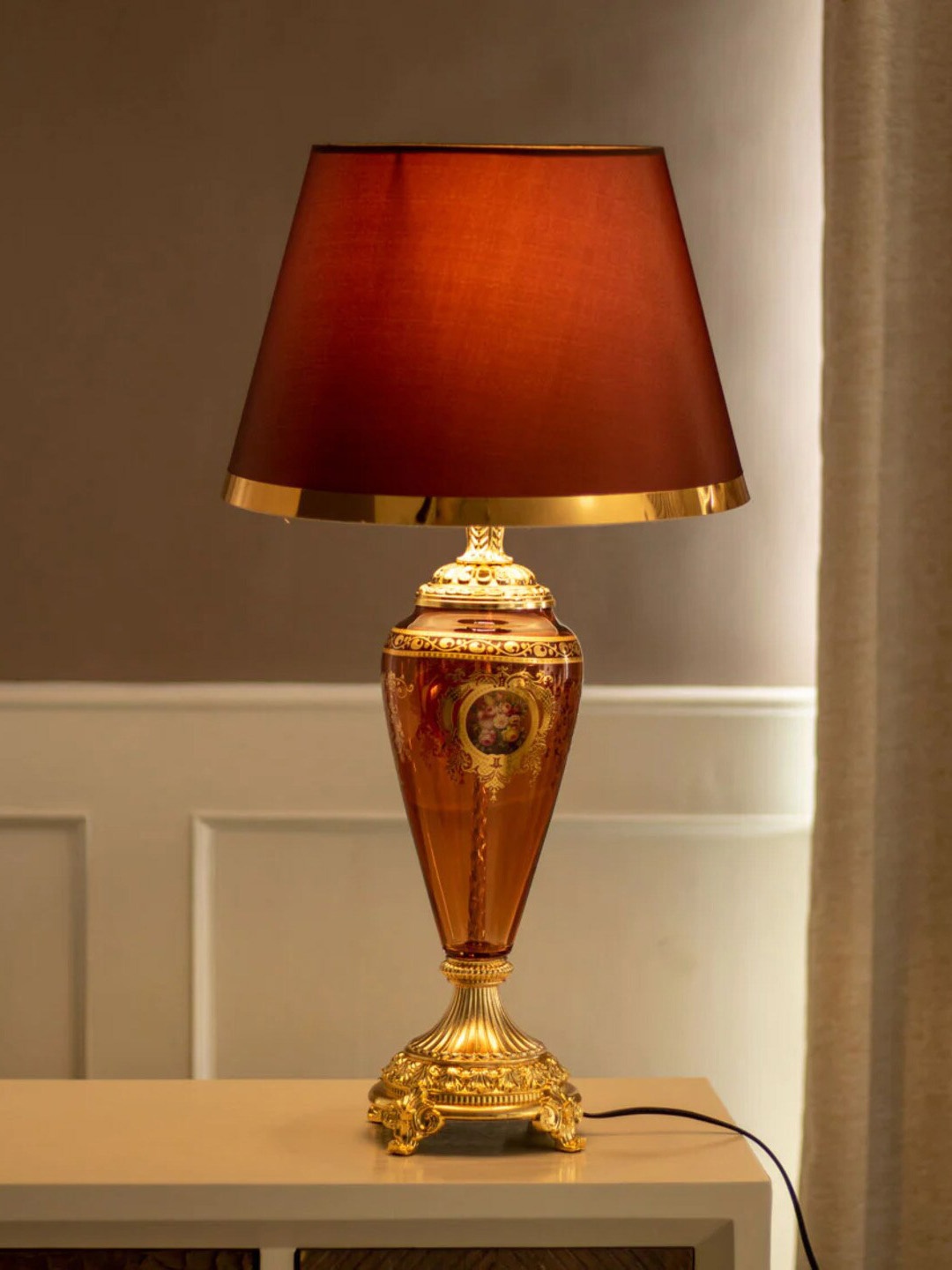 

THEDECORKART Unisex Multi Table Lamps, Gold