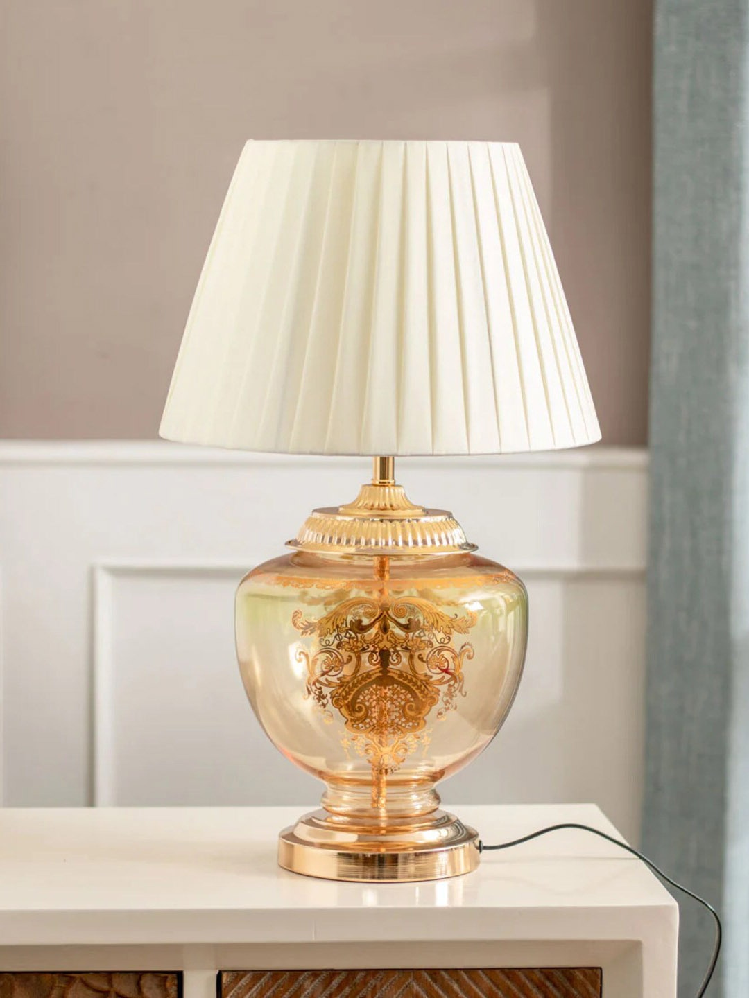 

THEDECORKART Unisex Multi Table Lamps, Gold