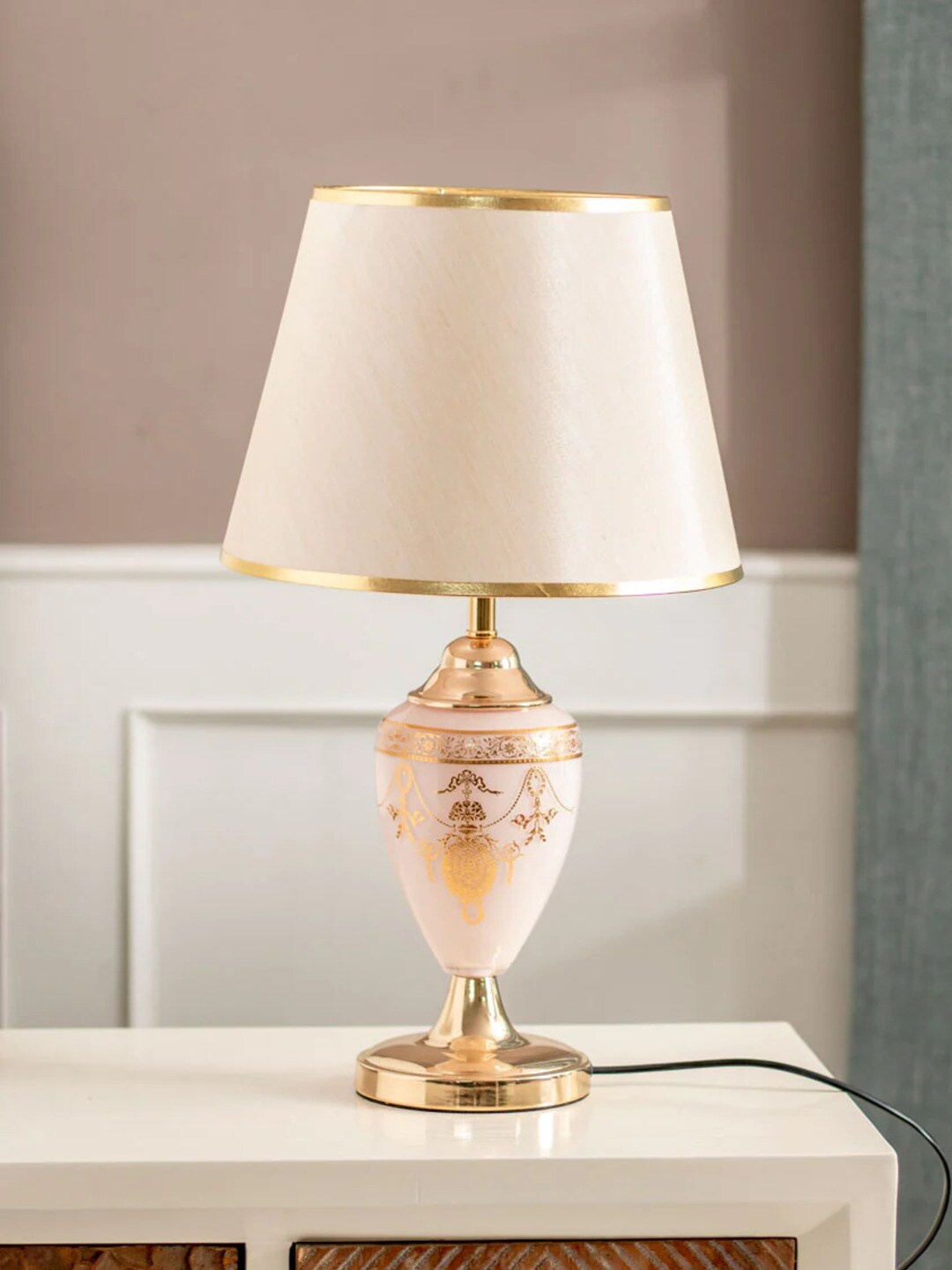 

THEDECORKART Unisex Multi Table Lamps, White