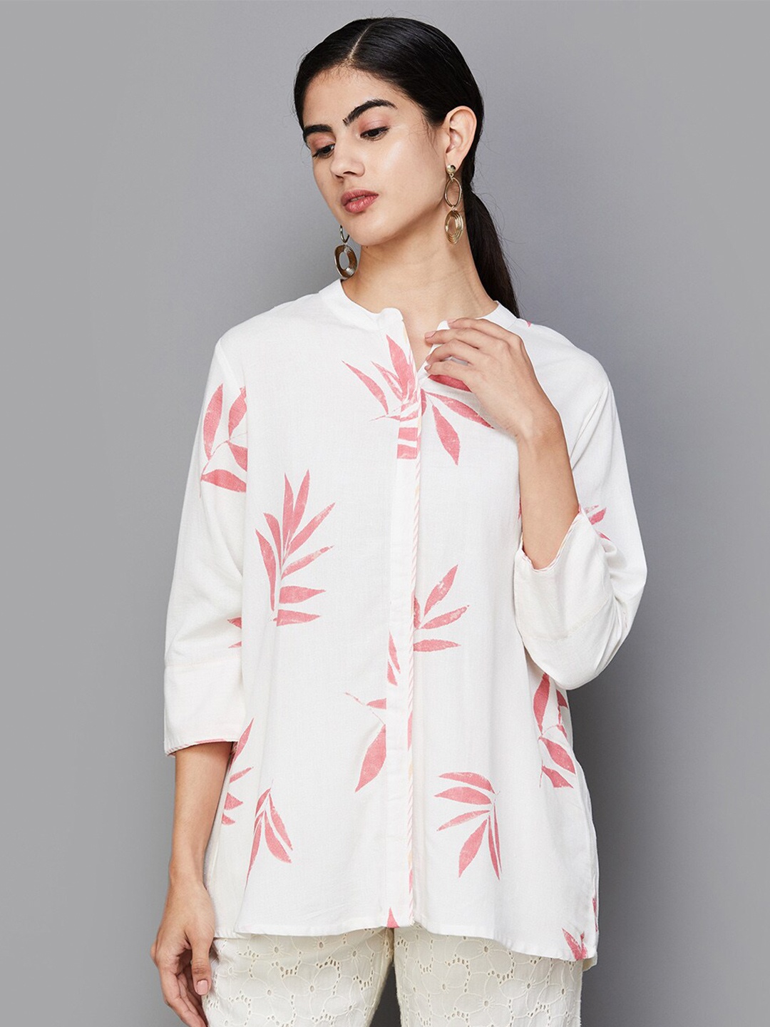 

Melange by Lifestyle Printed Tunic, Off white