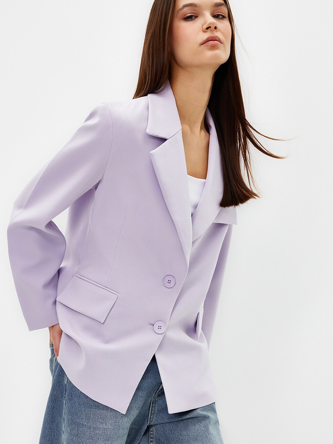 

Trendyol Single Breasted Blazers, Purple