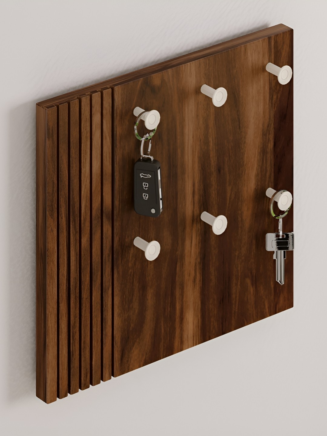 

bluewud Brown & White Wooden Key Holders