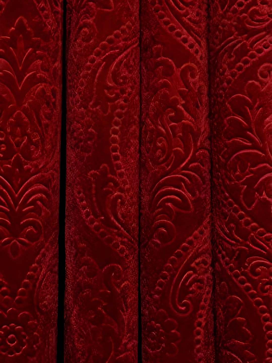 

HOMECRUST Maroon 2 Pieces Ethnic Motifs Velvet Room Darkening Long Door Curtain