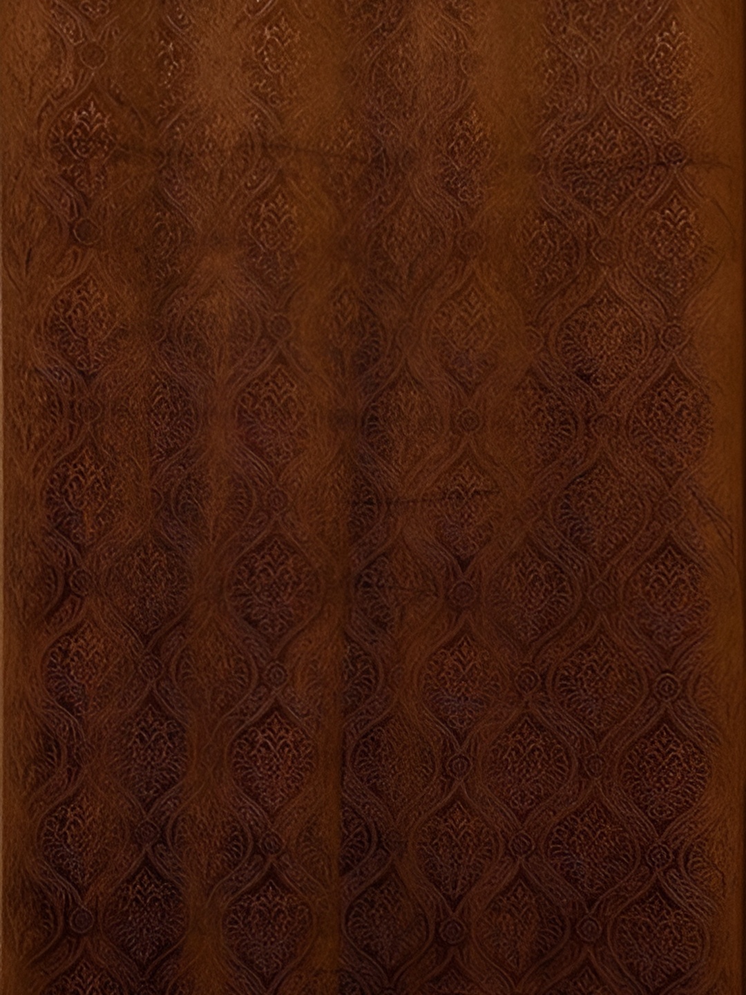 

HOMECRUST Camel Brown 2 Pieces Ethnic Motifs Velvet Room Darkening Long Door Curtain