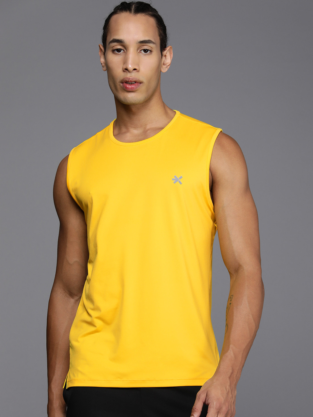 

HRX by Hrithik Roshan Men Rapid-Dry Running T-shirt, Yellow
