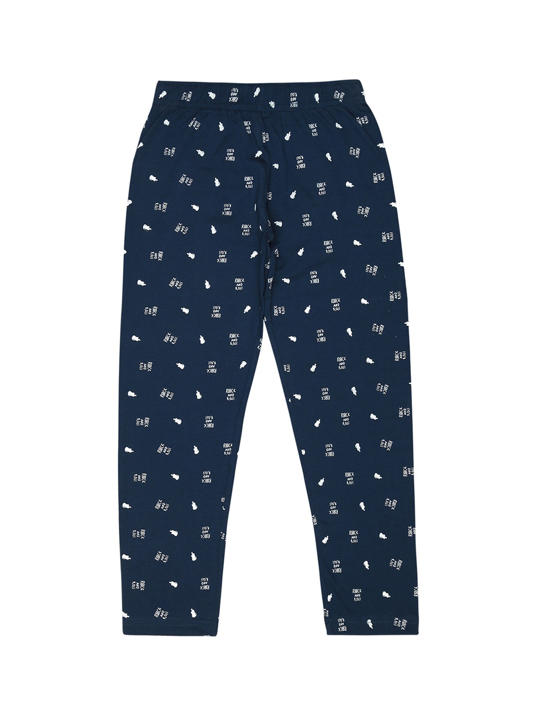 

Bodycare Boys Printed Cotton Mid-Rise Lounge Pant, Navy blue