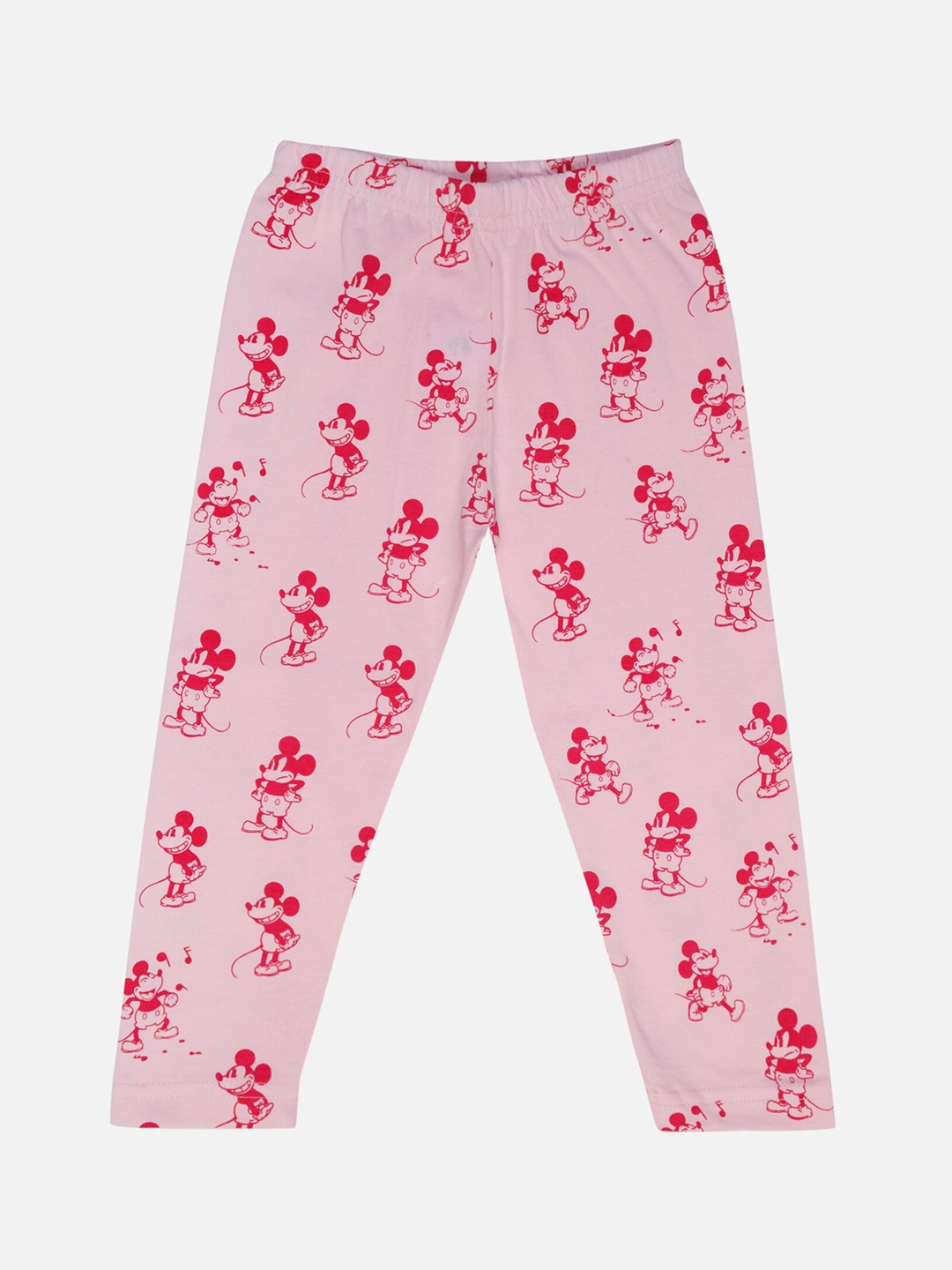 

Bodycare Infants Girls Mickey Mouse Printed Cotton Mid-Rise Lounge Pant, Pink