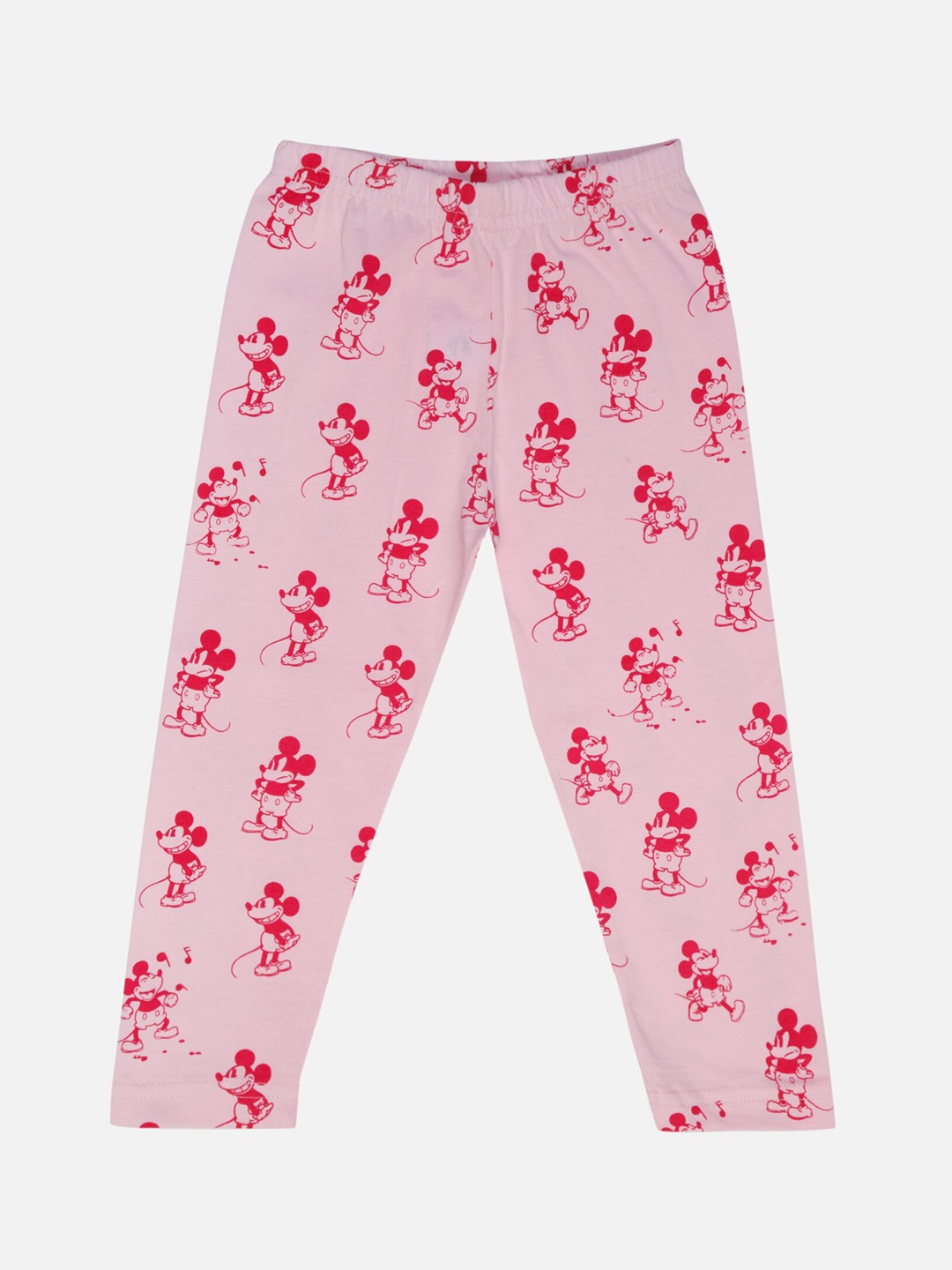 

Bodycare Girls Mickey Mouse Printed Cotton Mid Rise Lounge Pant, Pink